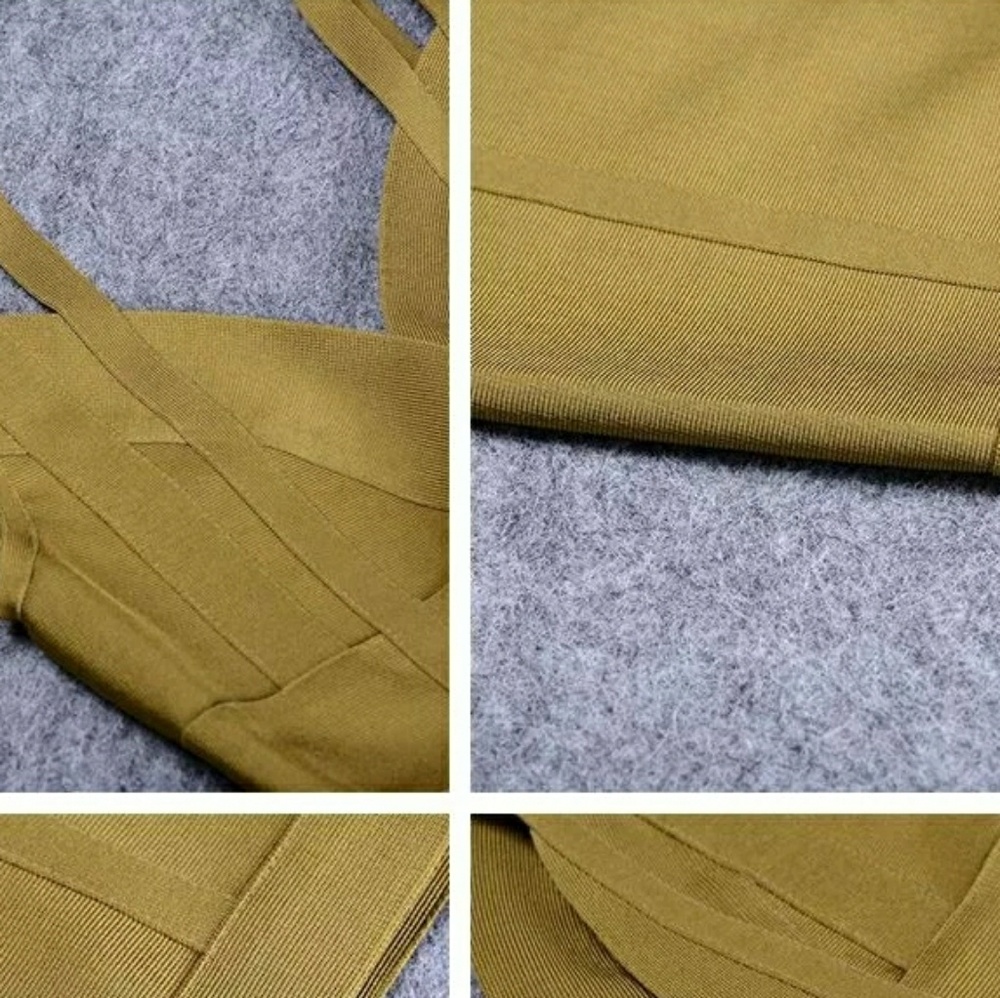 Last M•Cold Shoulder Midi Bandage Dress - Picture 3 of 7